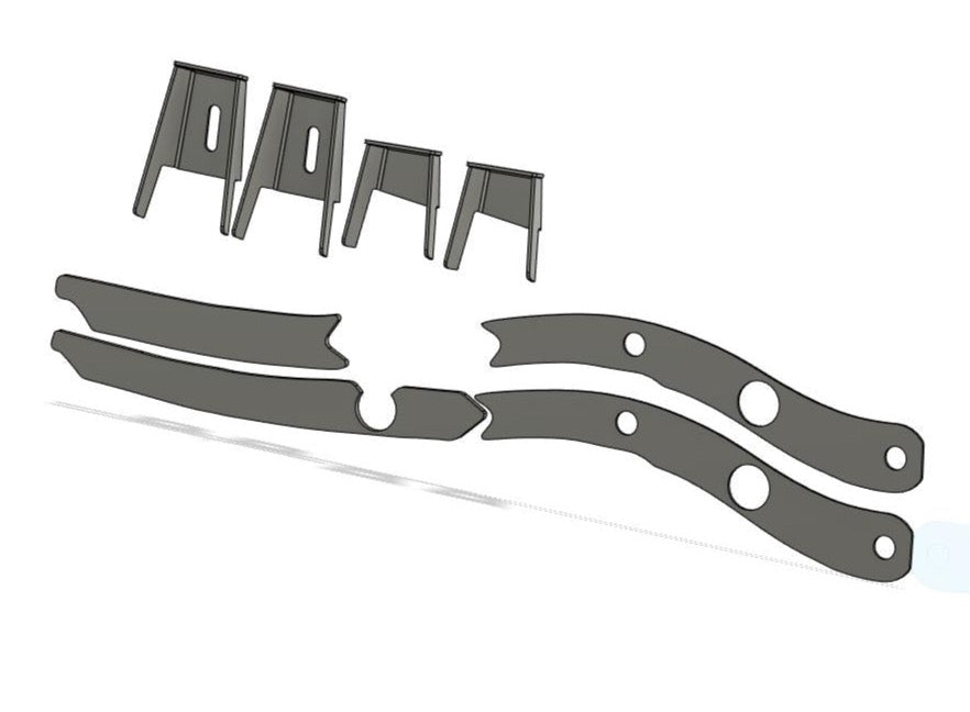 Patrol GQ/GU Dual Cab Chop Tray Mounts & Chassis Bracing (suit standard arms)